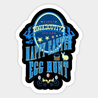 Happy Easter Egg Hunt Vintage EGGXECUTIVE RC08 Sticker